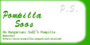 pompilla soos business card